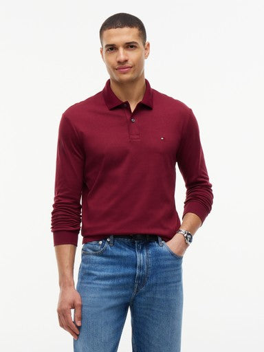 Polo's lange mouw rood Tommy Hilfiger