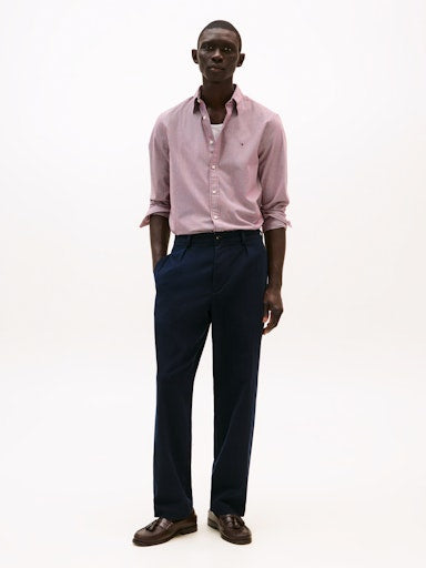 Hemden lange mouw rood Tommy Hilfiger
