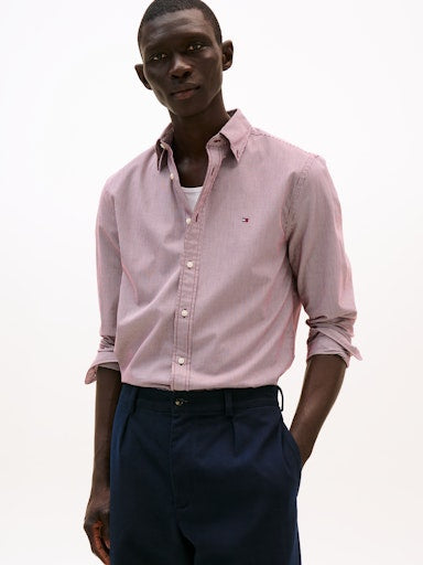 Hemden lange mouw rood Tommy Hilfiger