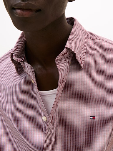 Hemden lange mouw rood Tommy Hilfiger