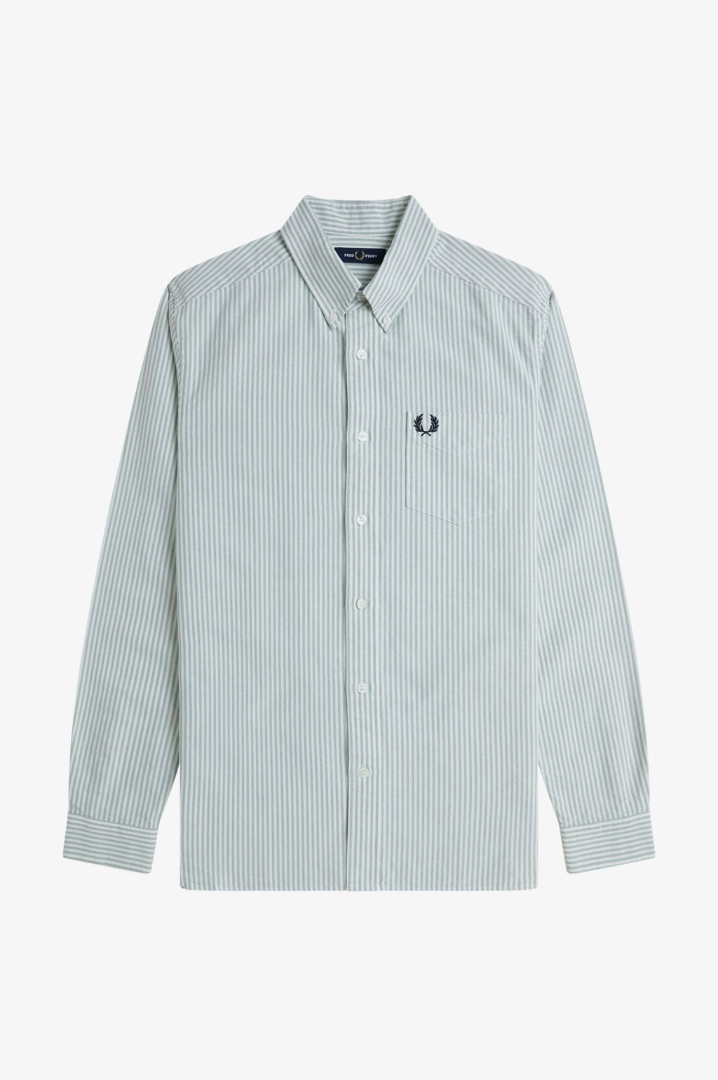 Hemden lange mouw groen Fred Perry