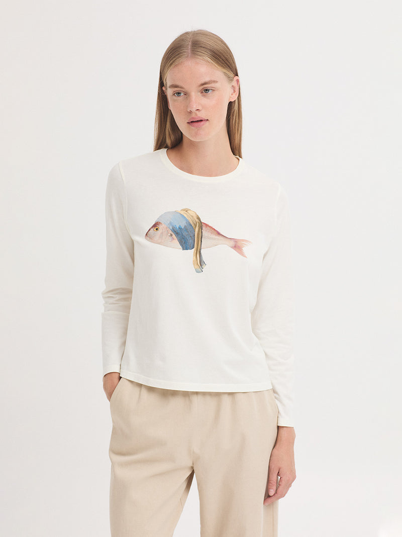 T-shirts lange mouw wit Nice Things