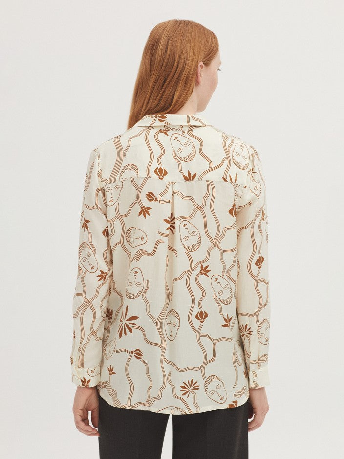 Blouses lange mouw beige Nice Things