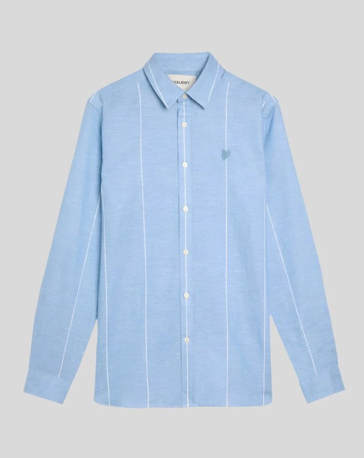 Hemden lange mouw blauw Lyle & Scott