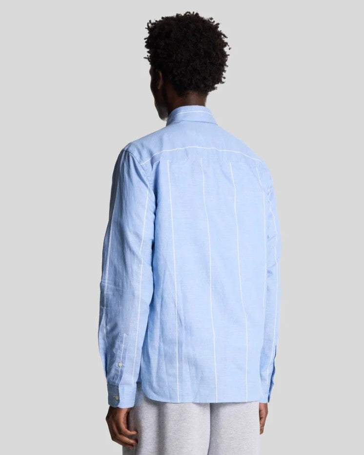Hemden lange mouw blauw Lyle & Scott