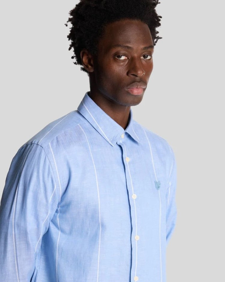 Hemden lange mouw blauw Lyle & Scott