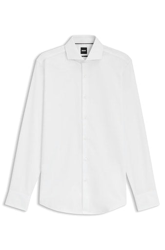 Hemden lange mouw wit Boss Men Black