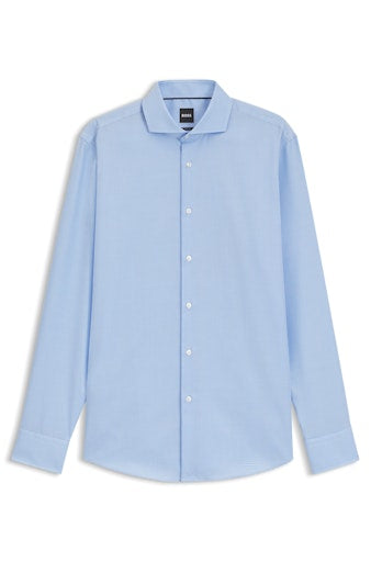 Hemden lange mouw blauw Boss Men Black