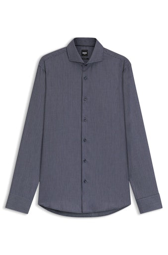 Hemden lange mouw blauw Boss Men Black