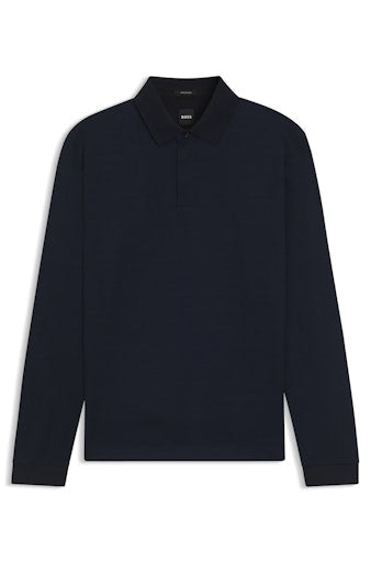 Polo's lange mouw blauw Boss Men Black