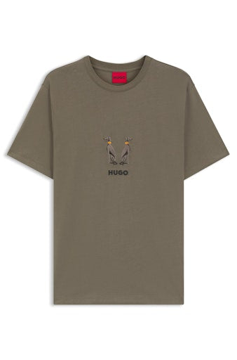 T-shirts korte mouw grijs HUGO RED