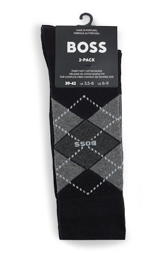 Kousen zwart Boss Men Black