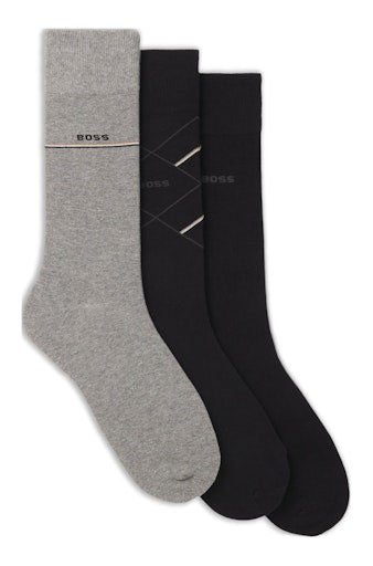 Kousen zwart Boss Men Black