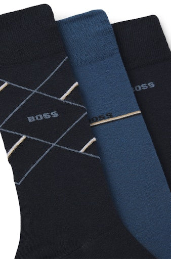 Kousen blauw Boss Men Black