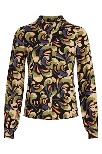Blouses lange mouw zwart King Louie