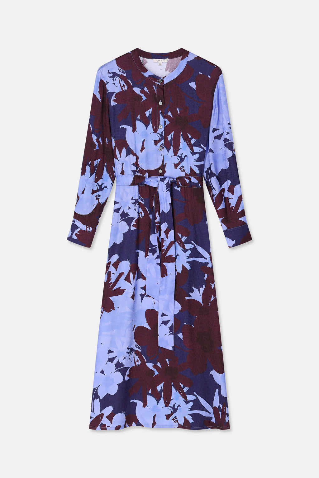 Jurken lange mouw navy Gigue