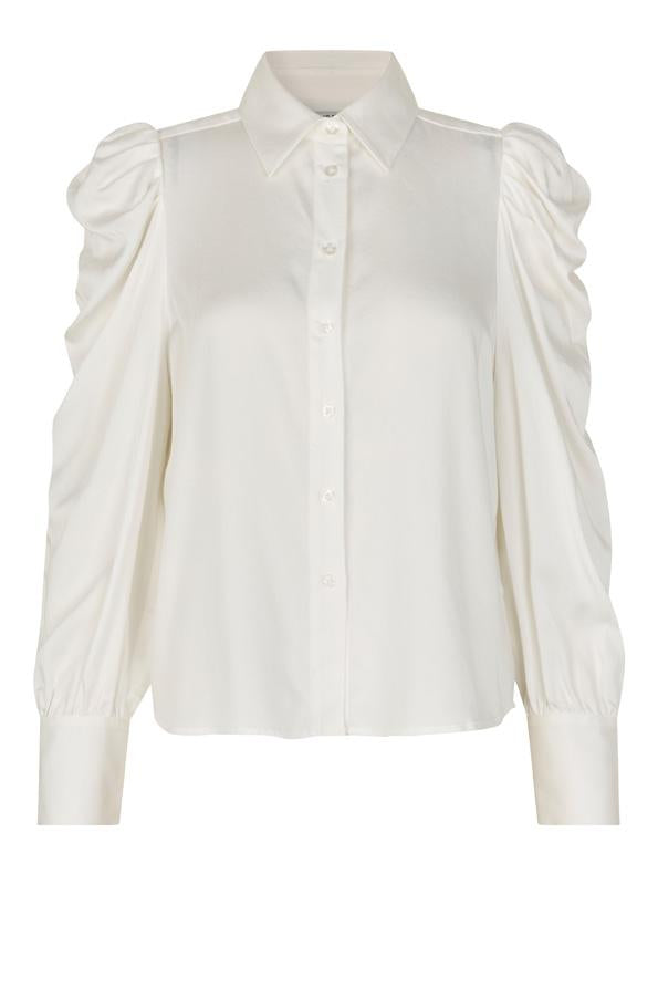 Blouses lange mouw beige Second Female