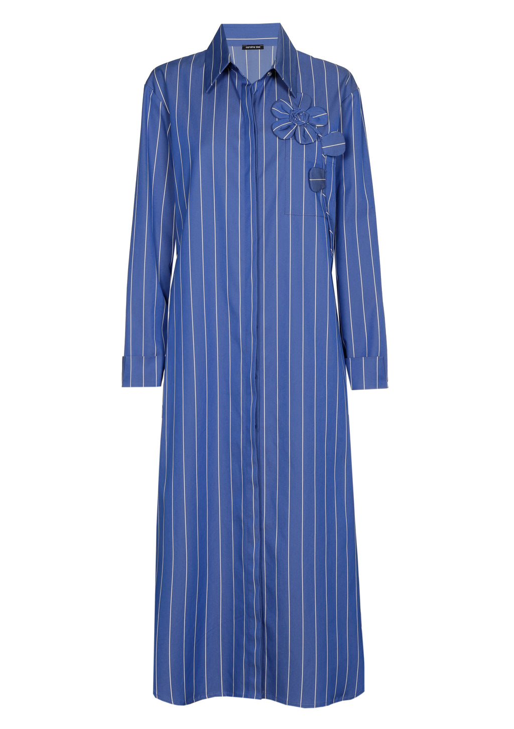 Jurken lange mouw blauw Caroline Biss