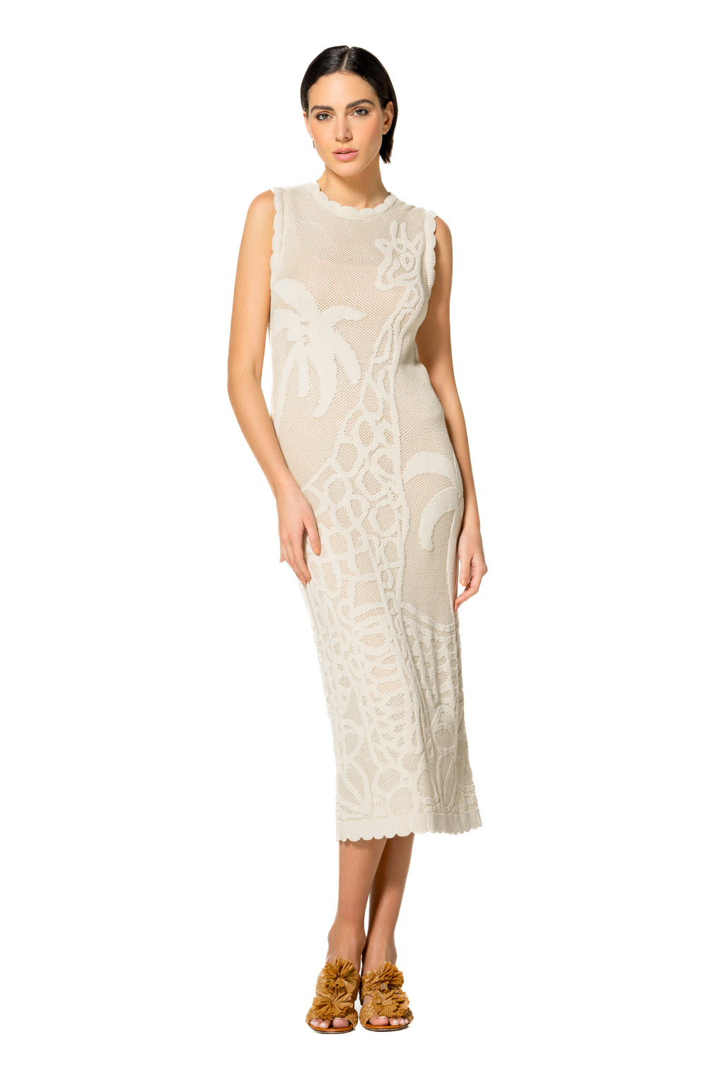 Jurken zonder mouw beige Caroline Biss