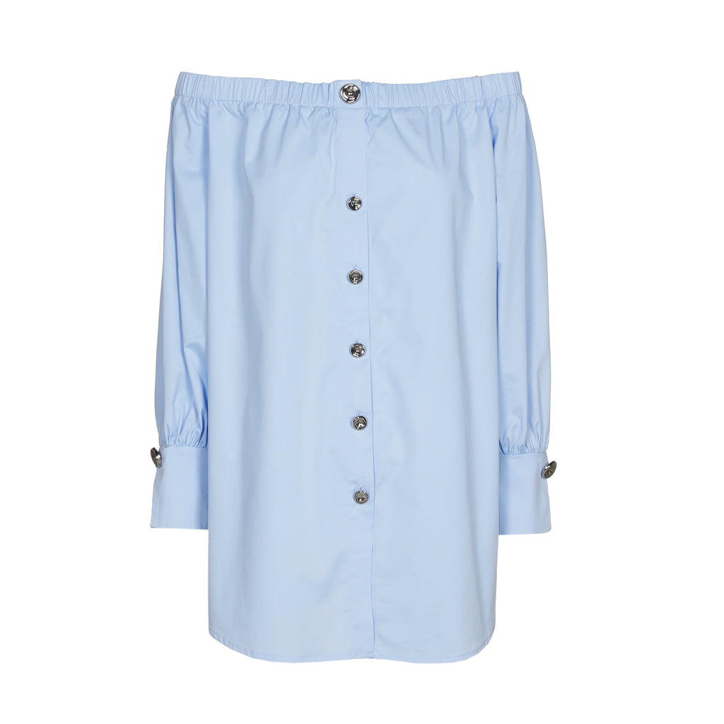 Blouses lange mouw blauw Caroline Biss