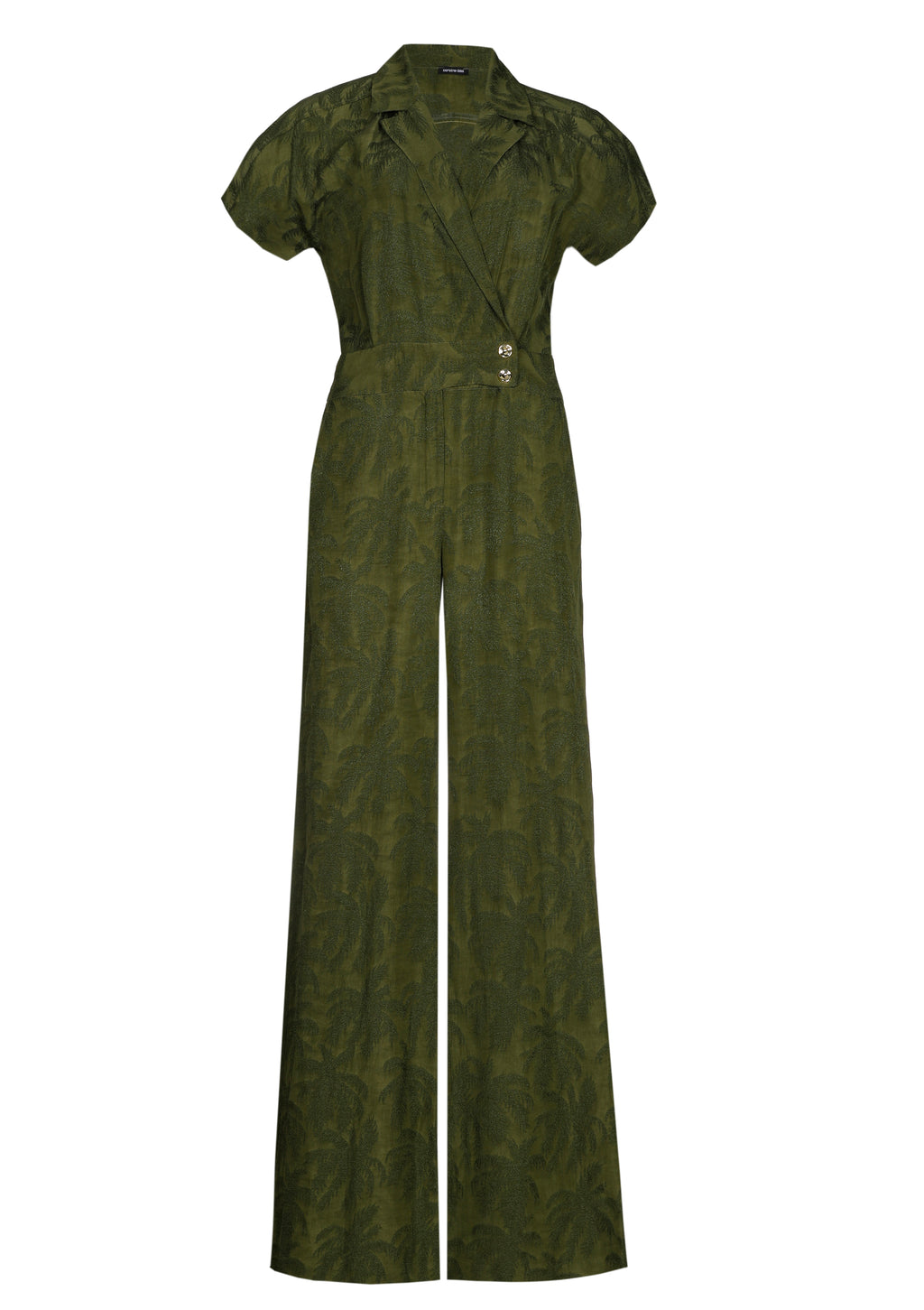 Jumpsuits korte mouw groen Caroline Biss