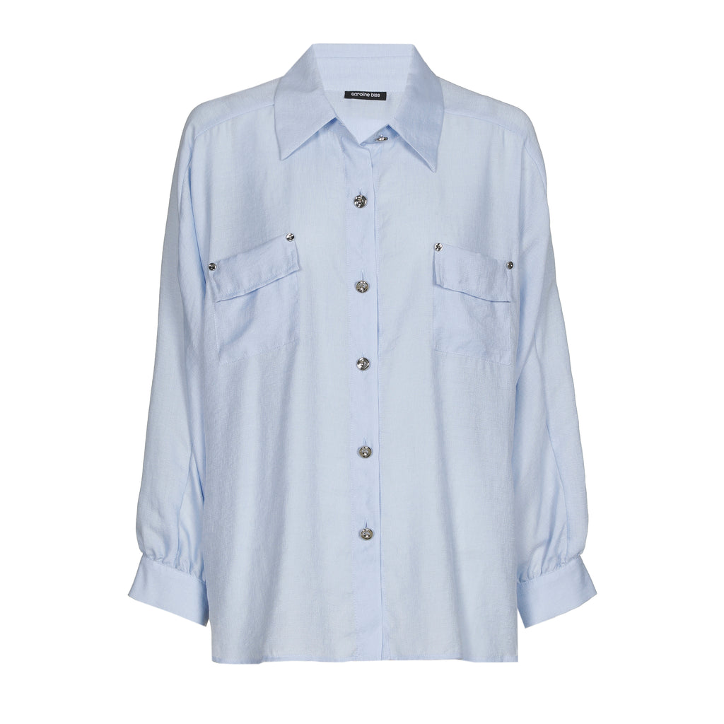 Blouses lange mouw blauw Caroline Biss