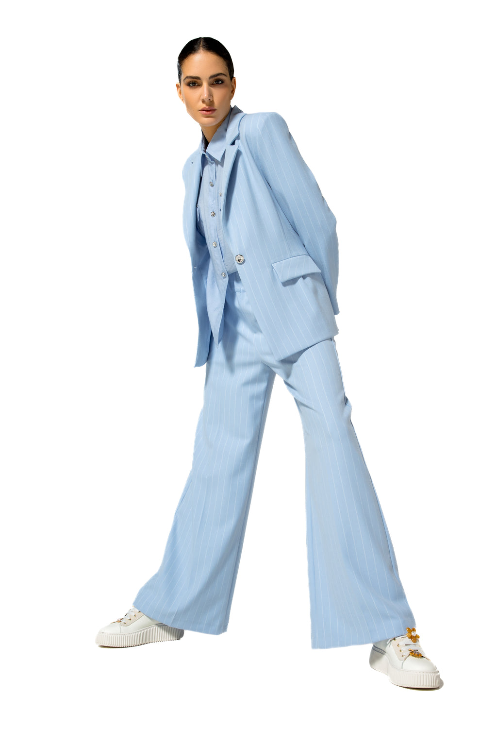 Blouses lange mouw blauw Caroline Biss