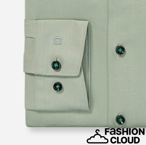 Hemden lange mouw groen OLYMP