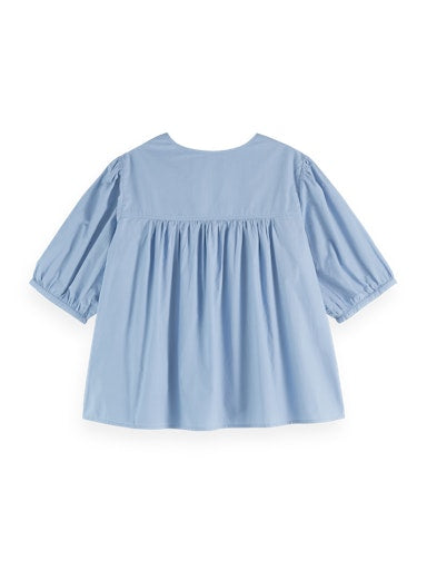 Blouses korte mouw blauw Scotch & Soda