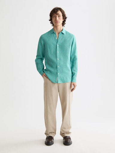 Hemden lange mouw groen Scotch & Soda