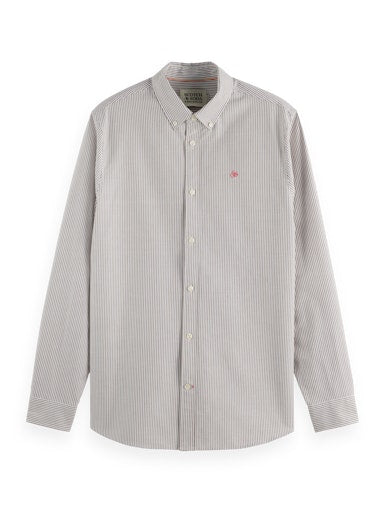 Hemden lange mouw bruin Scotch & Soda