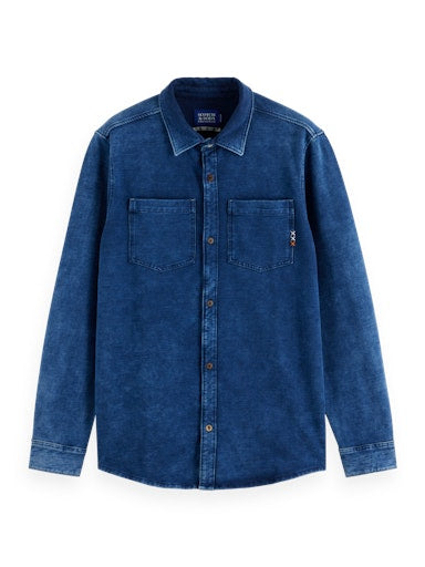 Hemden lange mouw blauw Scotch & Soda