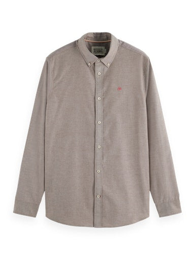 Hemden lange mouw bruin Scotch & Soda