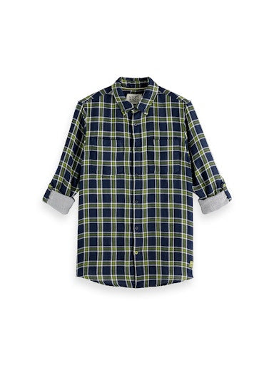 Hemden lange mouw blauw Scotch & Soda