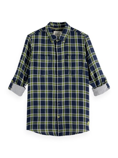 Hemden lange mouw blauw Scotch & Soda