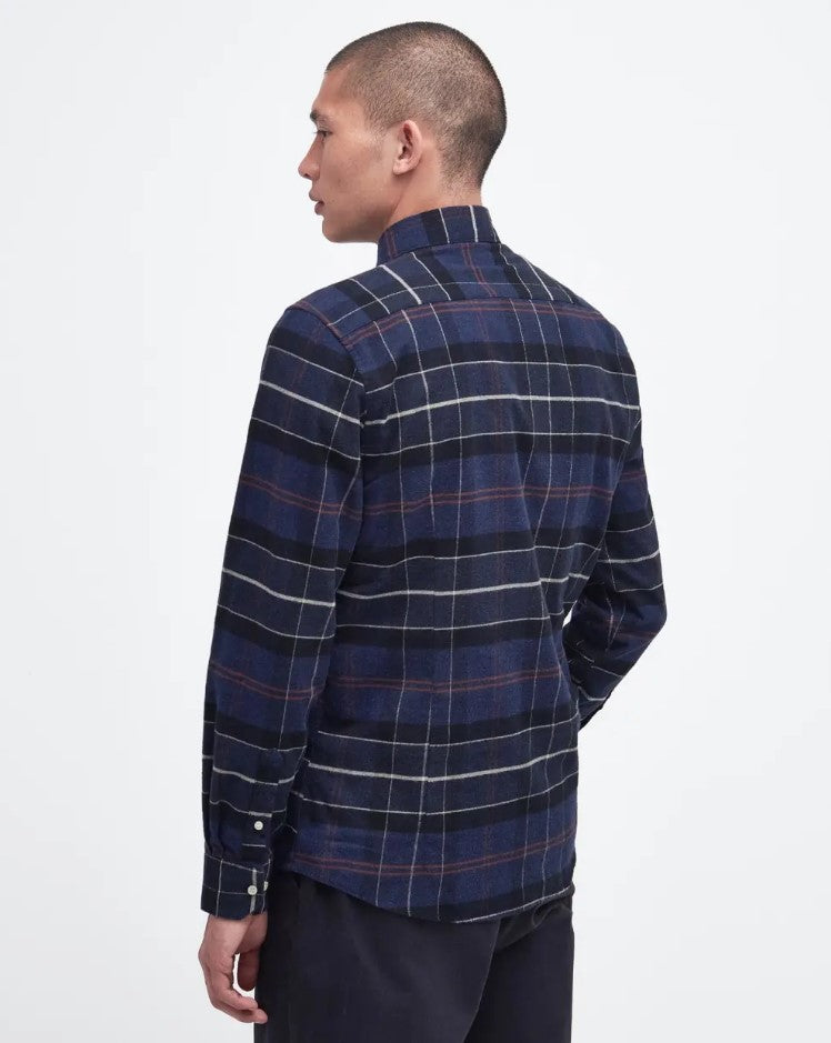 Hemden lange mouw navy Barbour
