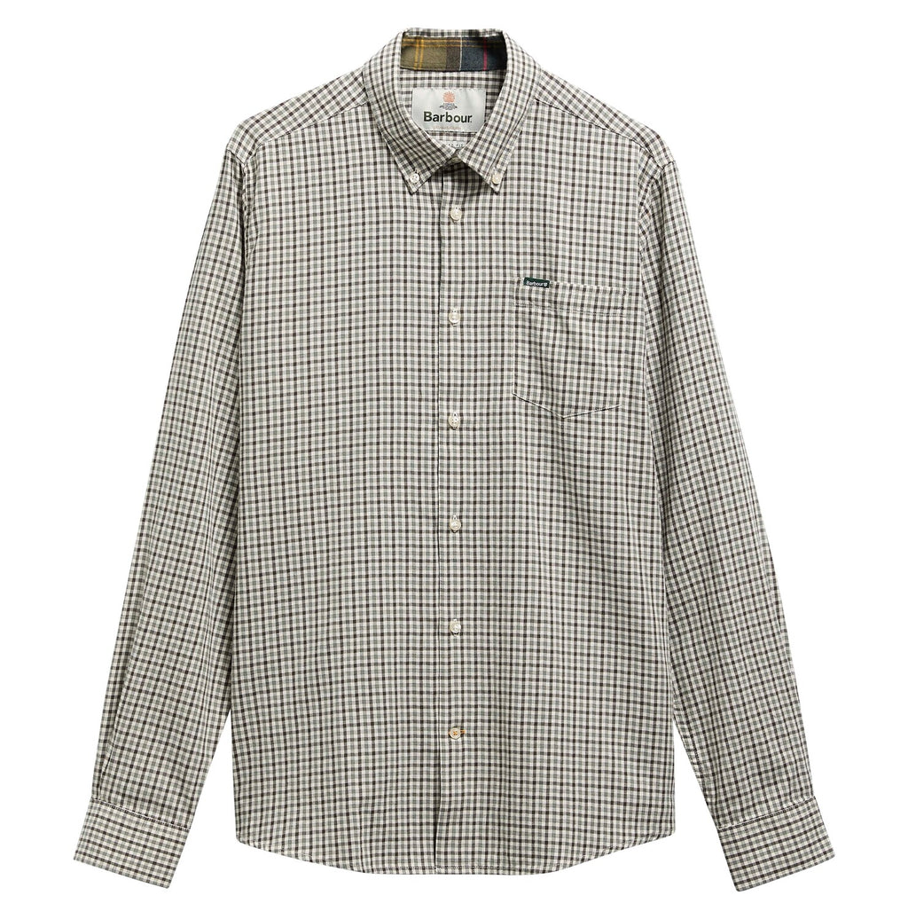 Hemden lange mouw groen Barbour