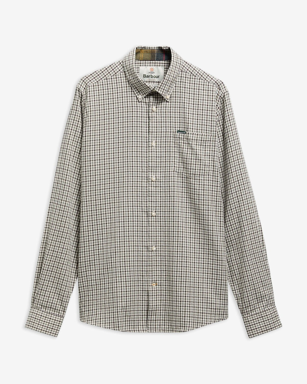 Hemden lange mouw groen Barbour