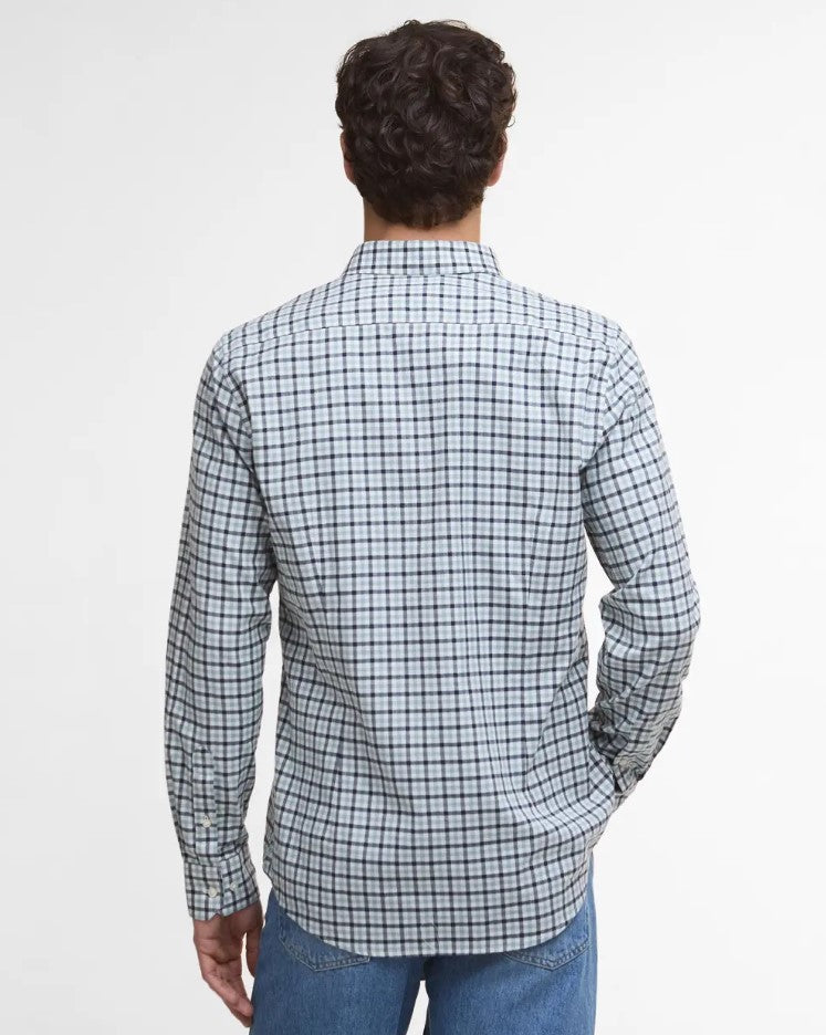 Hemden lange mouw blauw Barbour