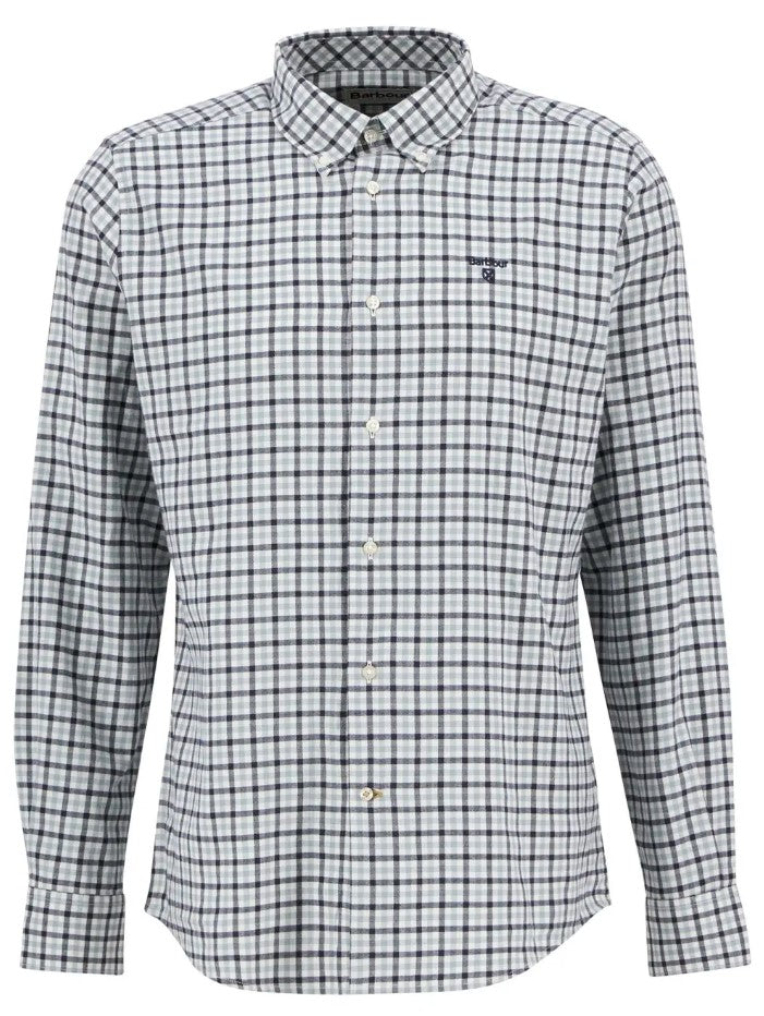 Hemden lange mouw blauw Barbour