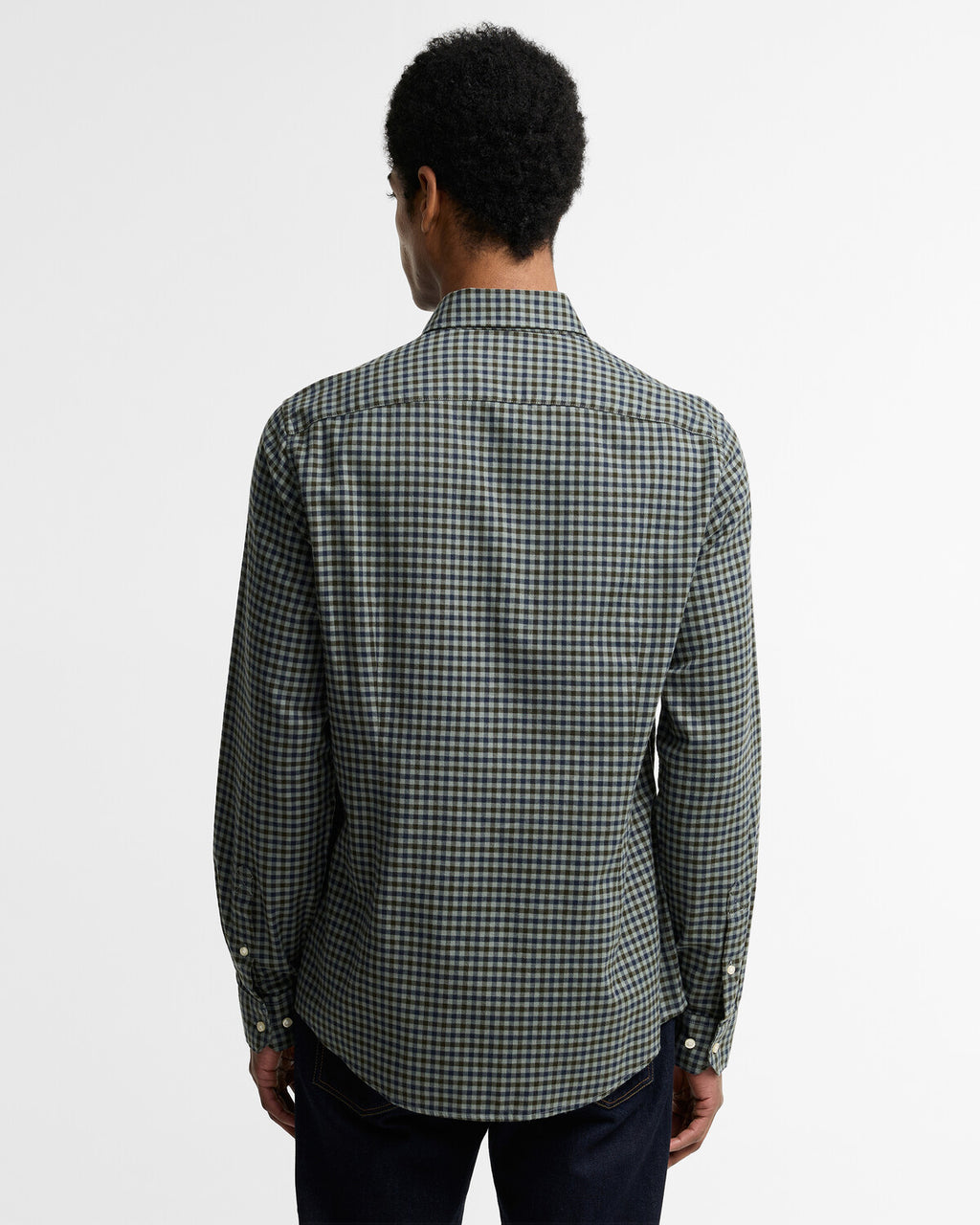 Hemden lange mouw groen Barbour