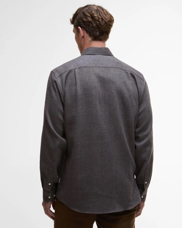 Hemden lange mouw grijs Barbour