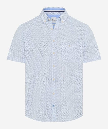 Hemden korte mouw blauw BRAX