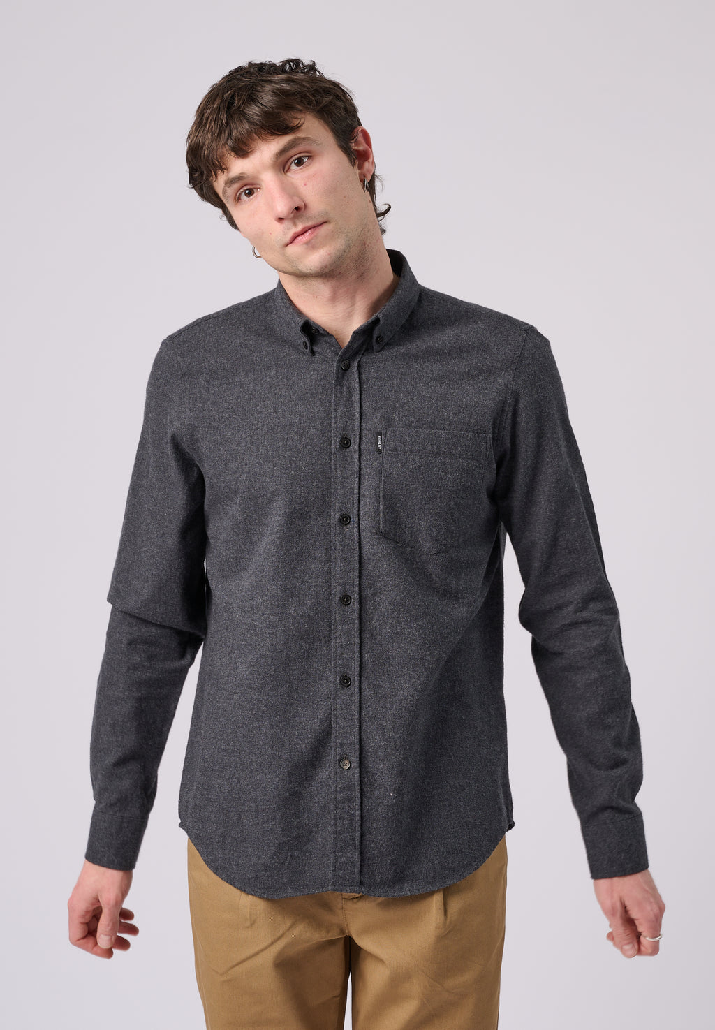Hemden lange mouw grijs ANTWRP