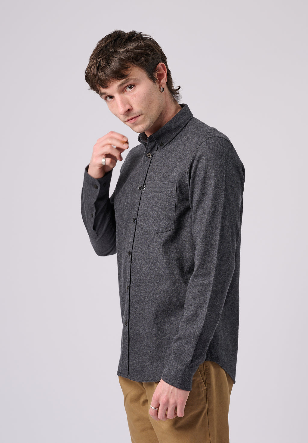 Hemden lange mouw grijs ANTWRP