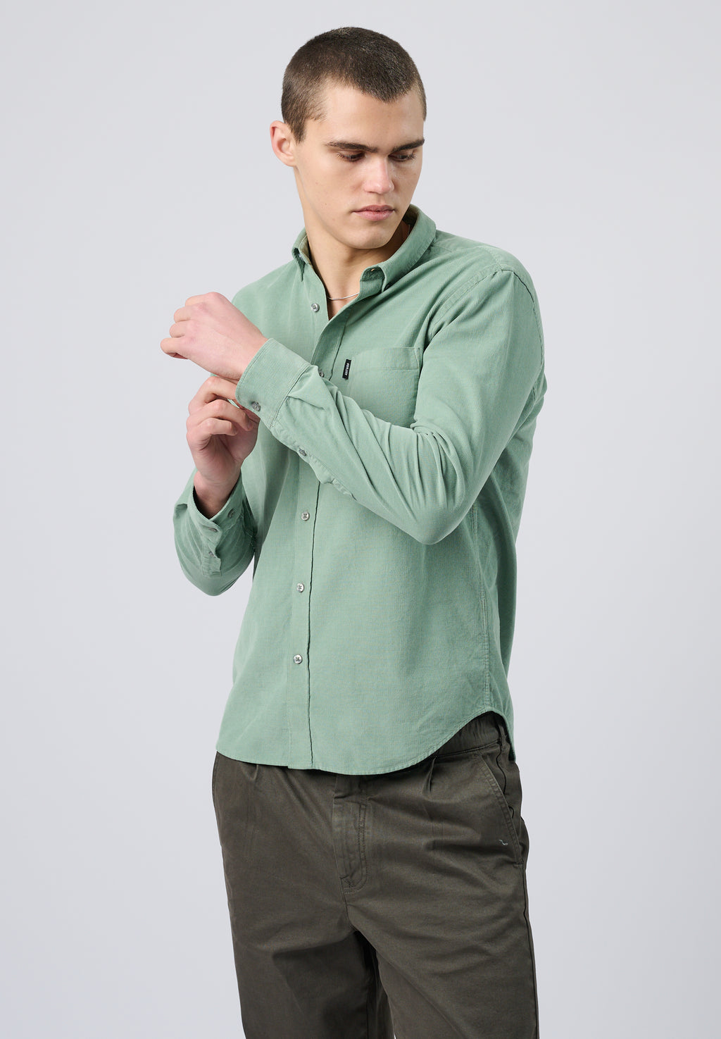 Hemden lange mouw groen ANTWRP