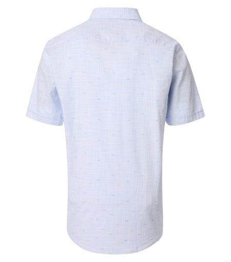 Hemden korte mouw blauw Casa Moda