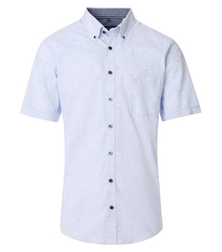 Hemden korte mouw blauw Casa Moda