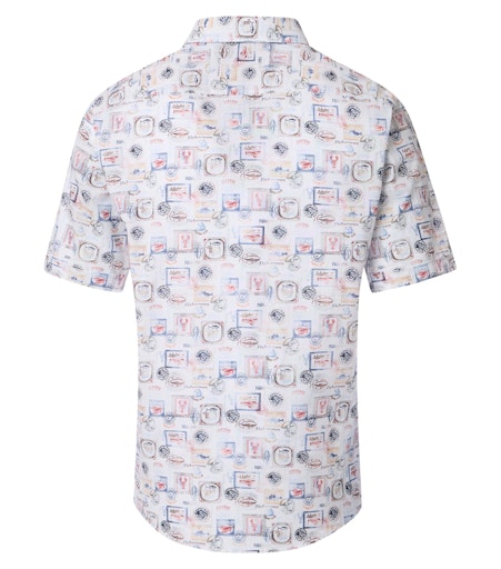 Hemden korte mouw blauw Casa Moda