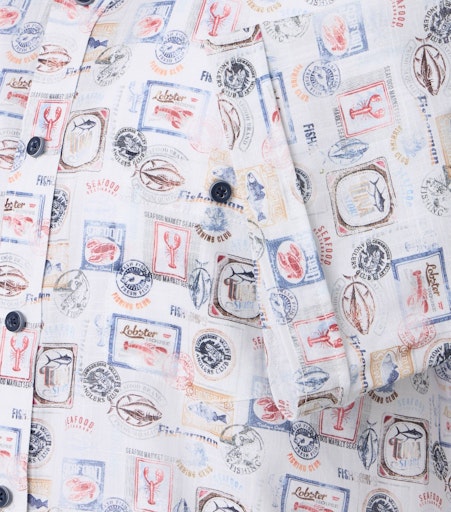 Hemden korte mouw blauw Casa Moda
